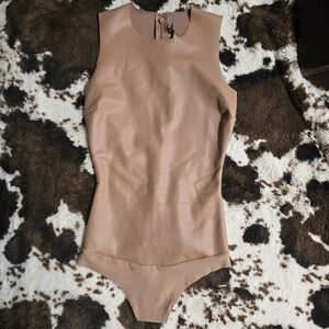 SKIMS Sienna Faux Leather Bodysuit
